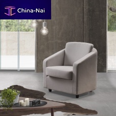 Contemporary armchair Believefabricleatherwooden