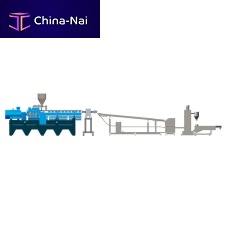 Underwater strand pelletizing system for plastic pellet manufacturing