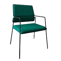Contemporary chair IMPALAindoorfabricsteel base