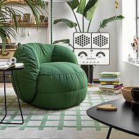Contemporary armchair REEFfabricwoodeneco-friendly