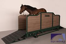 Walk veterinary treadmill inclinedfor horses