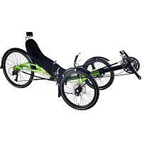 Crank-propelled recumbent trike Trike Fadultgreen