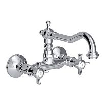 Wall-mounted double-handle mixer tap ORIENTES: 474ORGBchromed metalkitchen2-hole