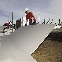 Thermal insulation ISOGARD HDpolyisocyanurate (PIR) foamfiberglassrigid panel