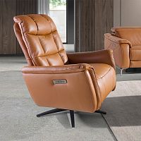 Contemporary relaxing armchair 5117leatherwith footrestreclining