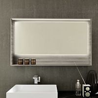 Wall-mounted bathroom mirror C002contemporaryrectangularLED-illuminated