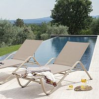 Contemporary sun lounger Hollyfabricaluminumgarden