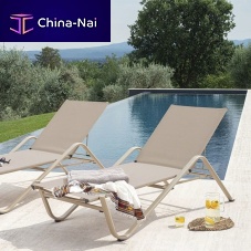 Contemporary sun lounger Hollyfabricaluminumgarden