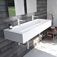 Wall-mounted washbasin MODULO 2Pietraluce®double2-hole