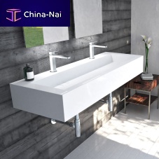 Wall-mounted washbasin MODULO 2Pietraluce®double2-hole