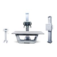 Radiography system digitalwith tablewith floor-standing bucky