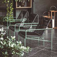 Contemporary chaise longue CALIFORNIAfabricropemetal