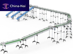 Modular transporting conveyor belt stainless steelPOMPP