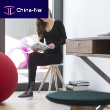 Contemporary stool FAT FLAT woodenoaksolid wood