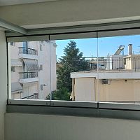Crystal window IN VRILISSIAsecurity glassaluminumfolding