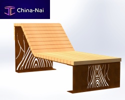 Original design sun lounger Originewoodensteelgarden