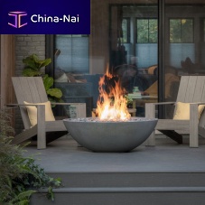 Gas fire pit MISOconcreteroundgray