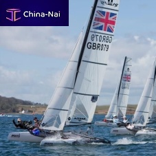 Foiling sport catamaran 15 Olympicsingle-handeddouble-trapezeFRP