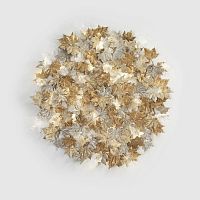 Contemporary ceiling light CUMULUSglassmetalmaple