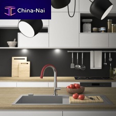 Countertop mixer tap 7406chromed metalkitchen1-hole