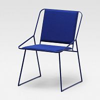 Contemporary chair VIVA Mindoorfabricchromed metal base