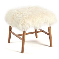 Contemporary stool NANOleathersolid woodsolid wood base