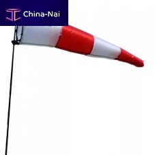 Airport windsock with mast