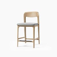 Contemporary chair TURAHindoorleatheroak base