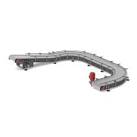 Modular conveyor belt plasticrubbermesh