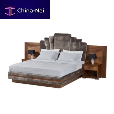 Double bed BWN/180/200contemporarywith upholstered headboardwith leather headboard