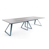 Contemporary boardroom table Aeriewood veneerMDFlaminate