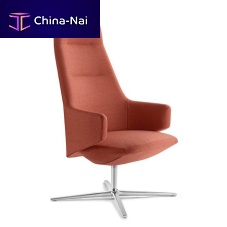 Contemporary armchair MELODYfabricpolished aluminumhigh-back