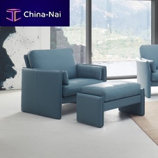 Contemporary armchair SEVILLAleatherwith footrestadjustable