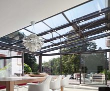 Patio canopy TETTOIE IN VETROmetalglassflat