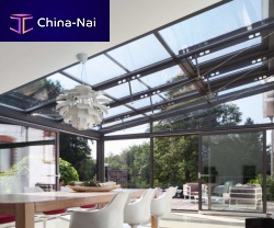 Patio canopy TETTOIE IN VETROmetalglassflat