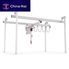 Aluminum overhead travelling crane KBK single-girderwith hoistlow headroom