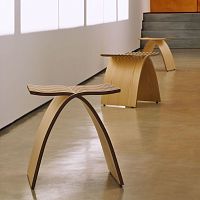 Contemporary stool CAPELLI ashplywoodhardwood