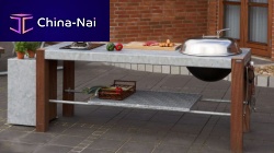 Outdoor kitchen SAVRAcontemporarywoodenhandleless