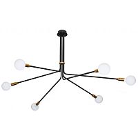 Contemporary ceiling light BARONNEopalescent glassbrasshalogen