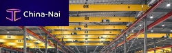 Single-girder bridge crane automatedwith rope hoist