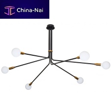 Contemporary ceiling light BARONNEopalescent glassbrasshalogen