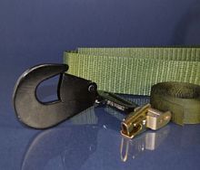 Cargo plane tie-down strap
