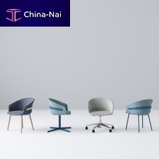 Contemporary chair CLIPindoorfabricpolished aluminum