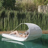 Contemporary sun lounger VAURIENfabricfiberglasspool