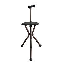 T-handle walking stick DP-601Ltripodheight-adjustablewith seat