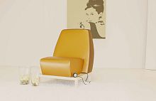 Contemporary armchair ICHAIRsynthetic leather