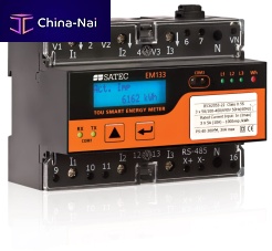 Three-phase electric energy meter EM133DIN railRS-485with LCD display