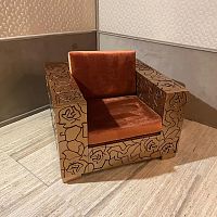 Traditional armchair Osakavelvetsolid woodhandmade