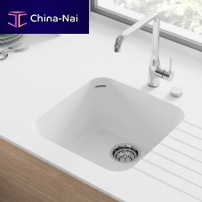 Single-bowl kitchen sink DUPONT-857with drainboardCorian®integrated