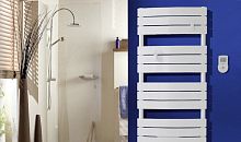 Electric towel radiator RIVIERA DIGITAL contemporarymetalwall-mounted